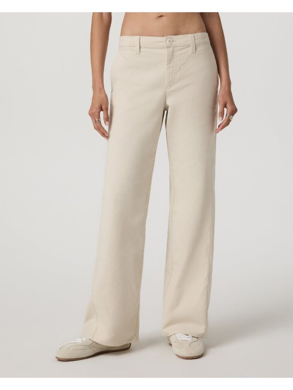 Vuori women's small bone Telluride Twill wide leg pants casual mid rise